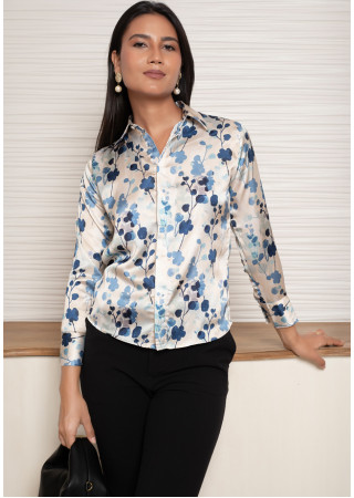 ABSTRACT CONSEAL PLACKET BLOUSE